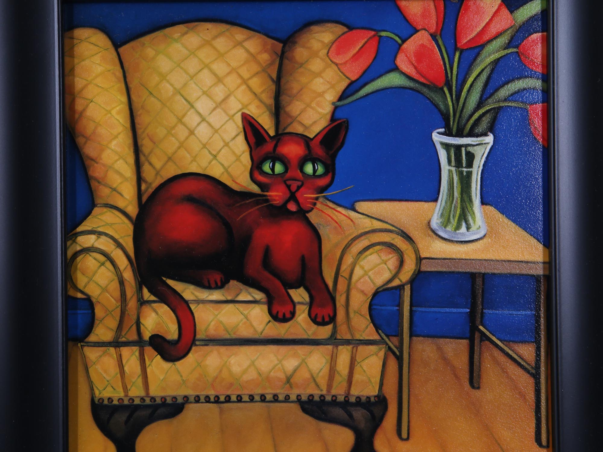 A PAIR OF ART PRINTS WITH CATS BY WILL RAFUSE PIC-2